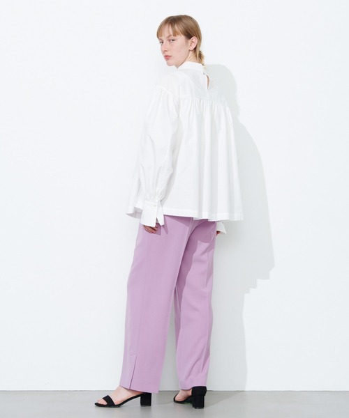 N.O.R.C（ノーク）の「サイドヘムスリットパンツ（スラックス・レディース・ライラック/ベージュ/ブラック・S/M）」の7枚目の写真