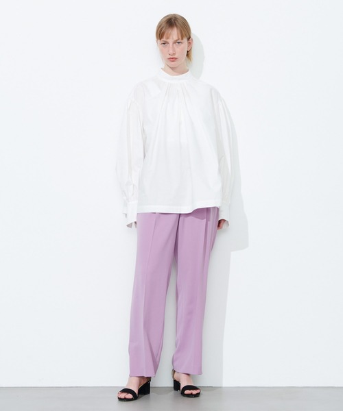 N.O.R.C（ノーク）の「サイドヘムスリットパンツ（スラックス・レディース・ライラック/ベージュ/ブラック・S/M）」の8枚目の写真