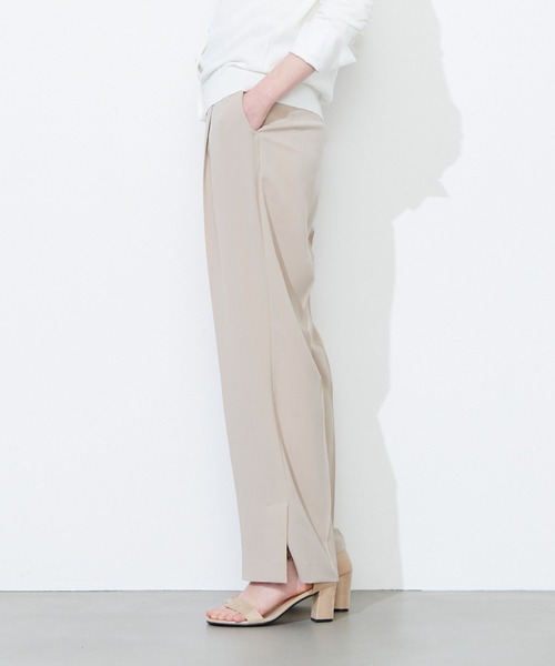 N.O.R.C（ノーク）の「サイドヘムスリットパンツ（スラックス・レディース・ライラック/ベージュ/ブラック・S/M）」の9枚目の写真