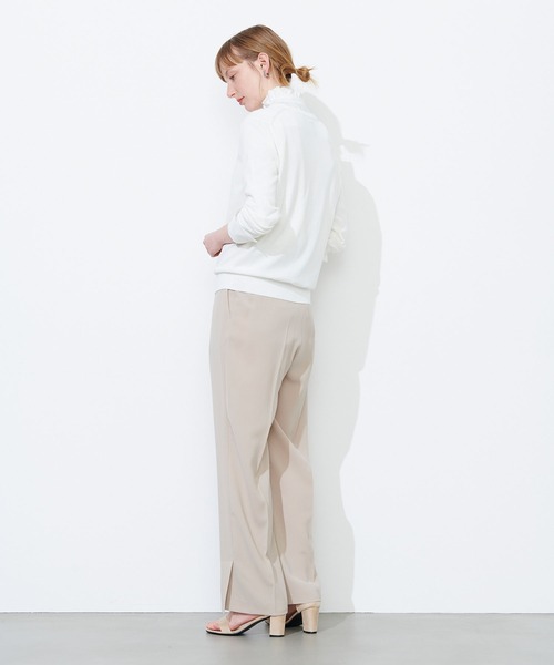 N.O.R.C（ノーク）の「サイドヘムスリットパンツ（スラックス・レディース・ライラック/ベージュ/ブラック・S/M）」の11枚目の写真