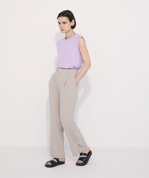 N.O.R.C（ノーク）の「サイドヘムスリットパンツ（スラックス・レディース・ライラック/ベージュ/ブラック・S/M）」の17枚目の写真