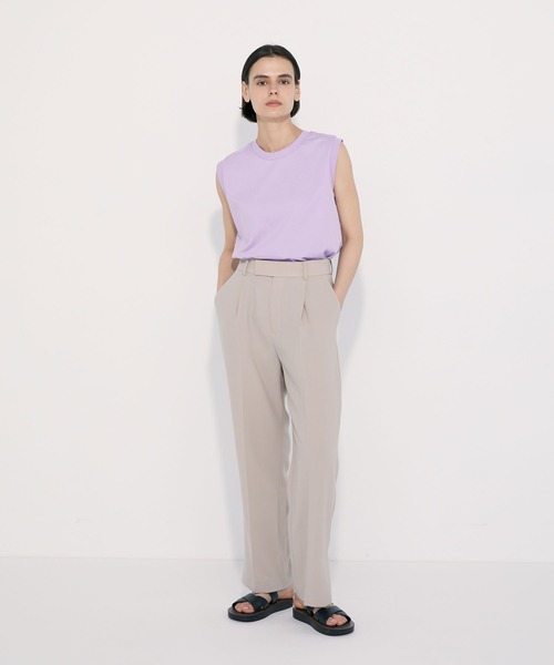 N.O.R.C（ノーク）の「サイドヘムスリットパンツ（スラックス・レディース・ライラック/ベージュ/ブラック・S/M）」の18枚目の写真
