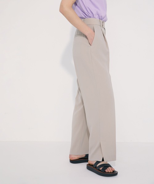 N.O.R.C（ノーク）の「サイドヘムスリットパンツ（スラックス・レディース・ライラック/ベージュ/ブラック・S/M）」の20枚目の写真