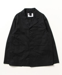 22AW✨MHL. エムエイチエル コットン Aライン シャツ ジャケット 黒 22AW✨MHL. エムエイチエル コットン Aライン シャツ ジャケット 黒