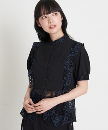 A de a.v.v | 刺繍入りケミカルレースブラウス(シャツ/ブラウス)