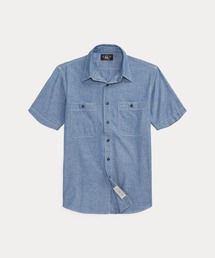 RRL（ダブル アール エル）の「インディゴ シャンブレー ワークシャツ（シャツ/ブラウス）」