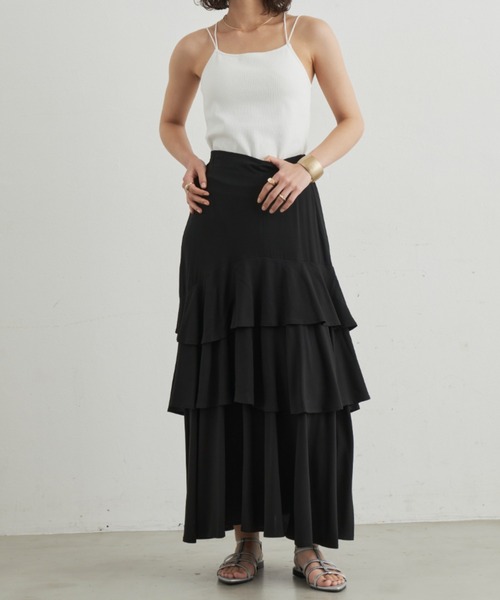 Aunt Marie's（アントマリーズ）の「カップ付きバッククロスキャミソール（キャミソール・レディース・ベージュ/ホワイト/ブラック/チャコールグレー・FREE）」の7枚目の写真