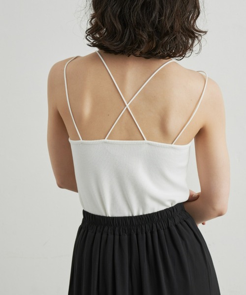 Aunt Marie's（アントマリーズ）の「カップ付きバッククロスキャミソール（キャミソール・レディース・ベージュ/ホワイト/ブラック/チャコールグレー・FREE）」の20枚目の写真