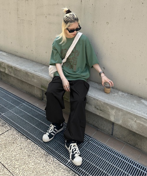 sedacle(セダクル)の「ゆるだぼナイロンカーゴパンツ(カーゴパンツ・メンズ・ブラック/カーキ/グレー・MEDIUM/LARGE/X-LARGE)」の8枚目の写真