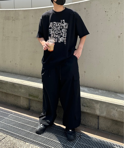 sedacle(セダクル)の「ゆるだぼナイロンカーゴパンツ(カーゴパンツ・メンズ・ブラック/カーキ/グレー・MEDIUM/LARGE/X-LARGE)」の12枚目の写真