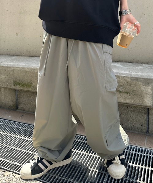 sedacle(セダクル)の「ゆるだぼナイロンカーゴパンツ(カーゴパンツ・メンズ・ブラック/カーキ/グレー・MEDIUM/LARGE/X-LARGE)」の15枚目の写真