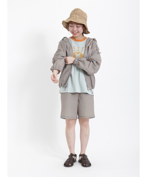 Samansa Mos2（サマンサ モスモス）の「【KELTY×SamansaMos2】シアサッカーシャツパーカー（パーカー・レディース・ブラック/オレンジ・ﾌﾘ-）」の10枚目の写真