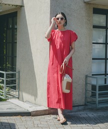 N.(N. Natural Beauty Basic) | 【S Size Line】◆コットンボイルギャザーフレンチスリーブワンピース(ワンピース)