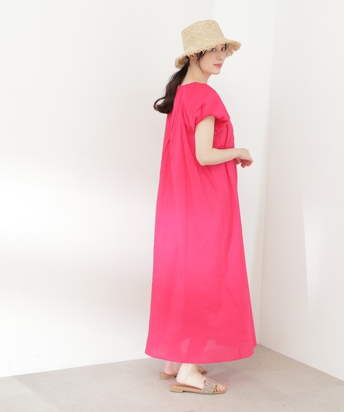 N.(N. Natural Beauty Basic)(エヌエヌナチュラルビューティーベーシック)の「【S Size Line】◆コットンボイルギャザーフレンチスリーブワンピース(ワンピース・レディース・ブラック/ブラウン/マジェンタ・SMALL/MEDIUM)」の17枚目の写真