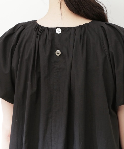 N.(N. Natural Beauty Basic)(エヌエヌナチュラルビューティーベーシック)の「【S Size Line】◆コットンボイルギャザーフレンチスリーブワンピース(ワンピース・レディース・ブラック/ブラウン/マジェンタ・SMALL/MEDIUM)」の15枚目の写真