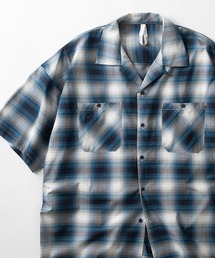 make a ray!（メイク ア レイ！）の「ワイド＆ビッグシルエット チェック柄ブロード生地 オープンカラー半袖シャツ/オーバーサイズ（シャツ/ブラウス・メンズ）」