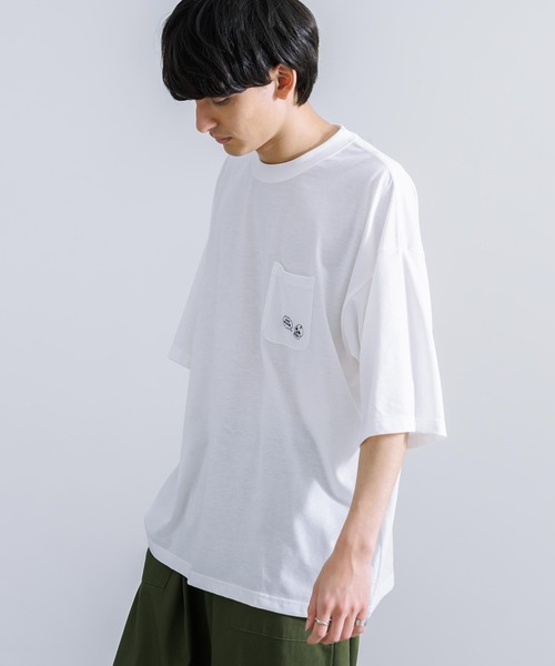 Rocky Monroe(ロッキーモンロー)の「オーバーサイズ TC天竺 プリント刺繍半袖Tシャツ スカル(Tシャツ/カットソー・メンズ・ブラック/ホワイト系/サックスブルー/ホワイト系1/オフホワイト/ブラック系1/ミント/ブラック系/コーラル・M/L)」の15枚目の写真
