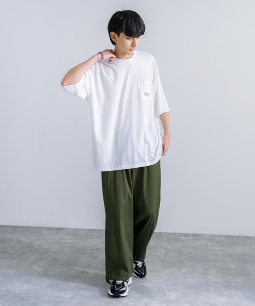 Rocky Monroe(ロッキーモンロー)の「オーバーサイズ TC天竺 プリント刺繍半袖Tシャツ スカル(Tシャツ/カットソー・メンズ・ブラック/ホワイト系/サックスブルー/ホワイト系1/オフホワイト/ブラック系1/ミント/ブラック系/コーラル・M/L)」の16枚目の写真