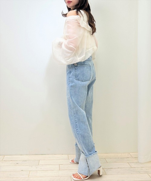 INGNI（イング）の「シアーシャツレイヤードニット（アンサンブル・レディース・ミント/アイボリー/ピンク/ブルー・M）」の15枚目の写真