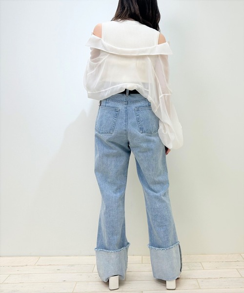 INGNI（イング）の「シアーシャツレイヤードニット（アンサンブル・レディース・ミント/アイボリー/ピンク/ブルー・M）」の16枚目の写真