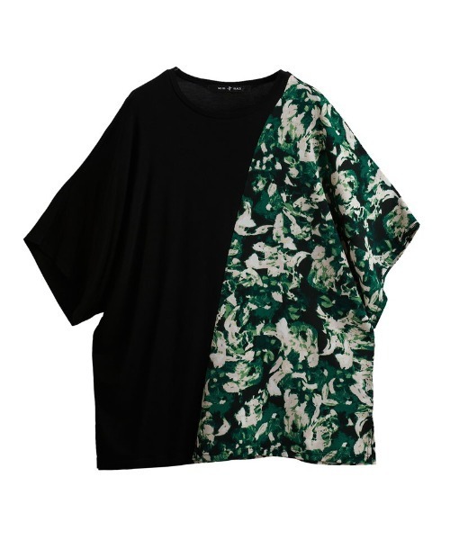 NO ID.(ノーアイディ)の「【NO ID.】Abstract Switch Loose T-Shirt / アブストラクト 切替 ルーズ Tシャツ(Tシャツ/カットソー・メンズ・ブラック/グリーン/ブルー・ONE SIZE)」の13枚目の写真