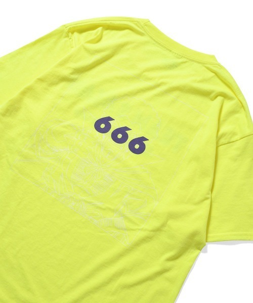 TEAM SATAN(チームサタン)の「TEAM SATAN SKATEBOARDING チームサタン スケートボーディング - TEAM SATAN Mr.666 TEE SAFETY GREEN 半袖 Tシャツ TS003-1-SG(Tシャツ/カットソー・メンズ・レッド/パープル/オレンジ・M)」の8枚目の写真