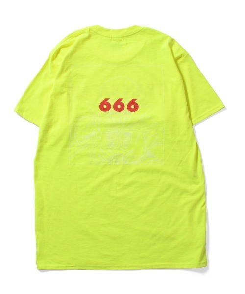 TEAM SATAN(チームサタン)の「TEAM SATAN SKATEBOARDING チームサタン スケートボーディング - TEAM SATAN Mr.666 TEE SAFETY GREEN 半袖 Tシャツ TS003-1-SG(Tシャツ/カットソー・メンズ・レッド/パープル/オレンジ・M)」の13枚目の写真