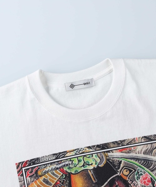 Right-on(ライトオン)の「WIHNEPUTAT(Tシャツ/カットソー・レディース・ホワイト/ブラック・M/L)」の17枚目の写真