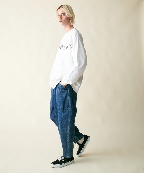 rehacer（レアセル）の「rehacer : Eternity Parade Wide L/S /  エタニティーパレード ワイドシル エット ロング スリーブ カットソー（Tシャツ/カットソー・メンズ・ブラック/ホワイト・SMALL/MEDIUM/LARGE/X-LARGE）」の9枚目の写真
