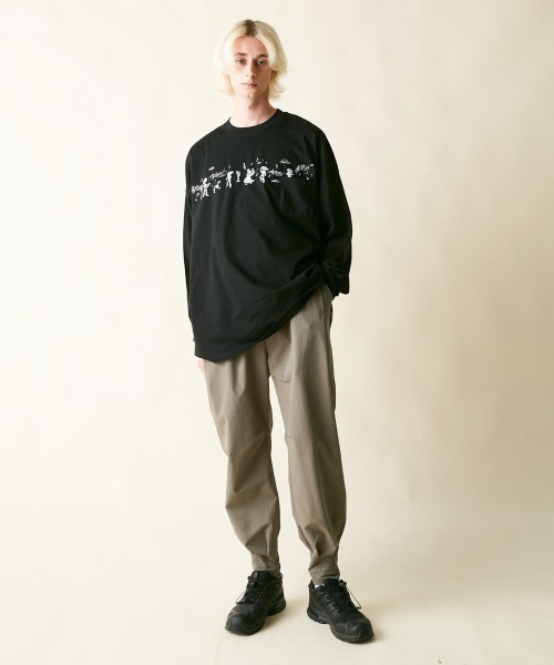 rehacer（レアセル）の「rehacer : Eternity Parade Wide L/S /  エタニティーパレード ワイドシル エット ロング スリーブ カットソー（Tシャツ/カットソー・メンズ・ブラック/ホワイト・SMALL/MEDIUM/LARGE/X-LARGE）」の15枚目の写真