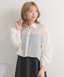 袖シャーリングシアーSH