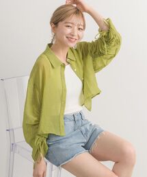 袖シャーリングシアーSH