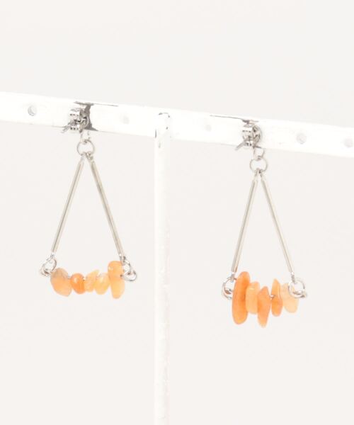 tone（トーン）の「【-lensa-】オレンジなストーンピアス (MA)（ピアス（両耳用）・レディース・オレンジ・FREE）」の6枚目の写真