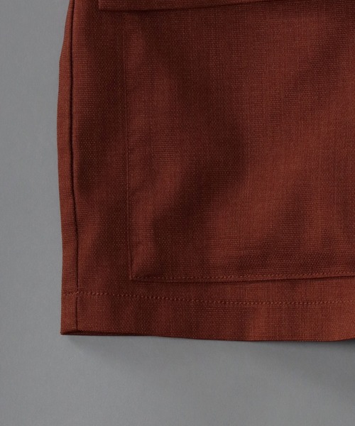 SITRY（シトリー）の「drape tailored collar Shirt/ドレープ テーラードカラー 半袖シャツ シャツジャケット（テーラードジャケット・メンズ・チャコールグレー/ブラック/ブラウン・M/L/LL）」の19枚目の写真