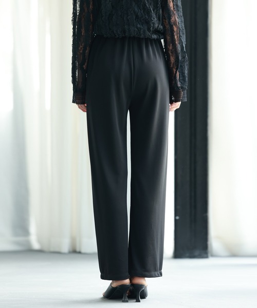 SAISON DE PAPILLON（セゾンドパピヨン）の「とろみ素材ウエスト総ゴムワイドパンツ（その他パンツ・レディース・ブルー/ブラック/グレー/グリーン/ベージュ・S/M/L）」の8枚目の写真