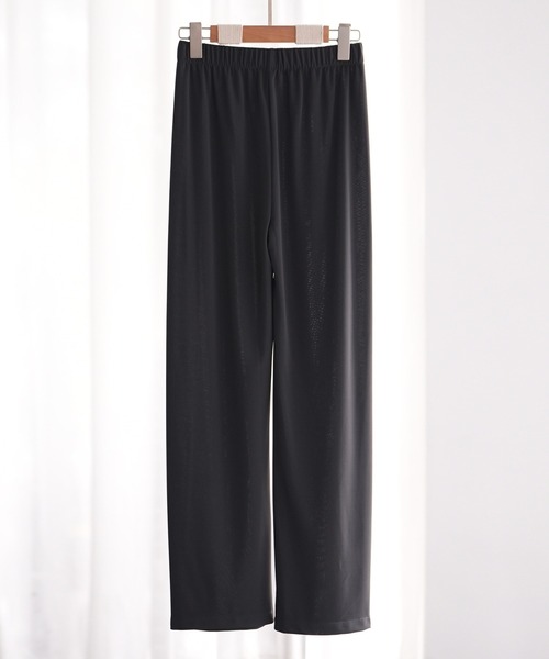 SAISON DE PAPILLON（セゾンドパピヨン）の「とろみ素材ウエスト総ゴムワイドパンツ（その他パンツ・レディース・ブルー/ブラック/グレー/グリーン/ベージュ・S/M/L）」の7枚目の写真