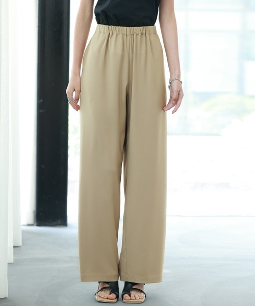 SAISON DE PAPILLON（セゾンドパピヨン）の「とろみ素材ウエスト総ゴムワイドパンツ（その他パンツ・レディース・ブルー/ブラック/グレー/グリーン/ベージュ・S/M/L）」の13枚目の写真