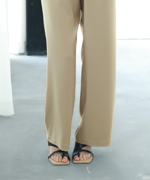 SAISON DE PAPILLON（セゾンドパピヨン）の「とろみ素材ウエスト総ゴムワイドパンツ（その他パンツ・レディース・ブルー/ブラック/グレー/グリーン/ベージュ・S/M/L）」の17枚目の写真