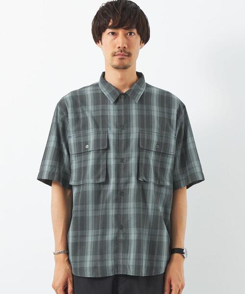 green label relaxing（グリーンレーベルリラクシング）の「Morley ビッグ チェック シャツ（シャツ/ブラウス・メンズ・オリーブ/ネイビー・S/L/M）」の12枚目の写真