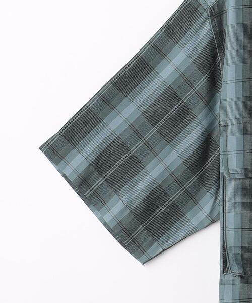 green label relaxing（グリーンレーベルリラクシング）の「Morley ビッグ チェック シャツ（シャツ/ブラウス・メンズ・オリーブ/ネイビー・S/L/M）」の7枚目の写真