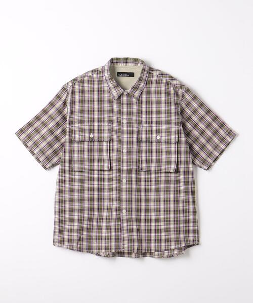 green label relaxing（グリーンレーベルリラクシング）の「Morley ビッグ チェック シャツ（シャツ/ブラウス・メンズ・オリーブ/ネイビー・S/L/M）」の16枚目の写真