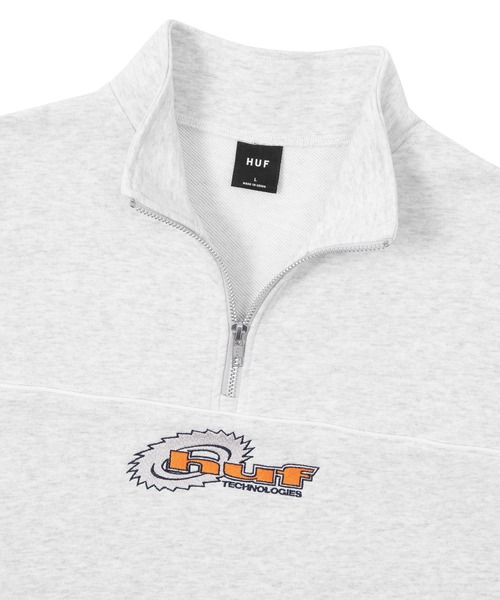 HUF(ハフ)の「HUF CHAINSAW HALF ZIP FLEECE / HUF ハーフジップ(スウェット・メンズ・グリーン系その他/ネイビー/アッシュグレー・SMALL/MEDIUM/LARGE/X-LARGE/XX-LARGE/X-SMALL)」の7枚目の写真