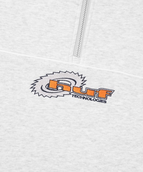 HUF(ハフ)の「HUF CHAINSAW HALF ZIP FLEECE / HUF ハーフジップ(スウェット・メンズ・グリーン系その他/ネイビー/アッシュグレー・SMALL/MEDIUM/LARGE/X-LARGE/XX-LARGE/X-SMALL)」の8枚目の写真