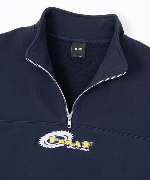 HUF(ハフ)の「HUF CHAINSAW HALF ZIP FLEECE / HUF ハーフジップ(スウェット・メンズ・グリーン系その他/ネイビー/アッシュグレー・SMALL/MEDIUM/LARGE/X-LARGE/XX-LARGE/X-SMALL)」の11枚目の写真