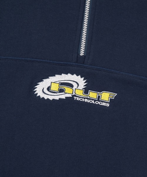 HUF(ハフ)の「HUF CHAINSAW HALF ZIP FLEECE / HUF ハーフジップ(スウェット・メンズ・グリーン系その他/ネイビー/アッシュグレー・SMALL/MEDIUM/LARGE/X-LARGE/XX-LARGE/X-SMALL)」の12枚目の写真
