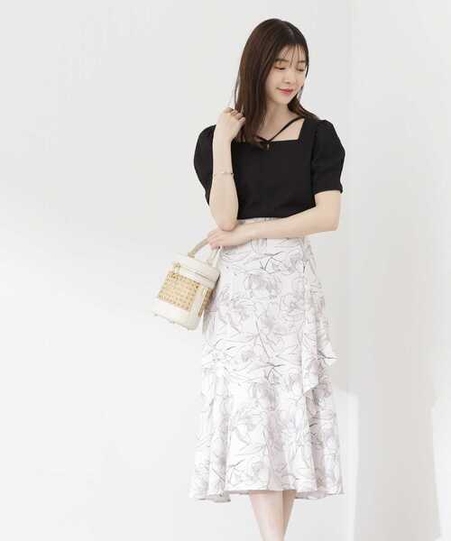 PROPORTION BODY DRESSING（プロポーションボディドレッシング）の「ビックフラワーマーメイドスカート / 1213220605（スカート・レディース・イエロー/ダークグレー/グレー・MEDIUM/SMALL）」の5枚目の写真