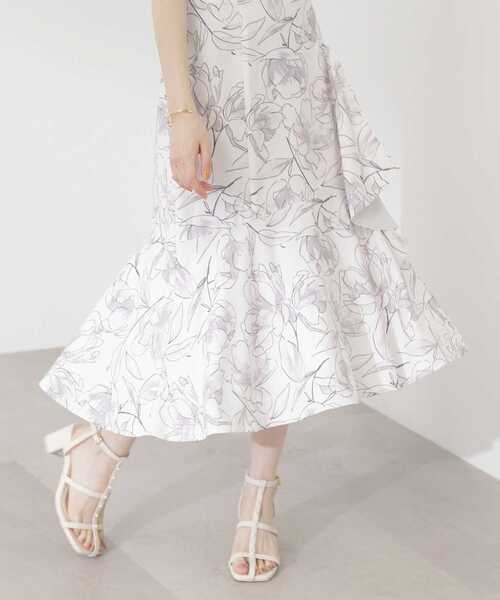 PROPORTION BODY DRESSING（プロポーションボディドレッシング）の「ビックフラワーマーメイドスカート / 1213220605（スカート・レディース・イエロー/ダークグレー/グレー・MEDIUM/SMALL）」の7枚目の写真