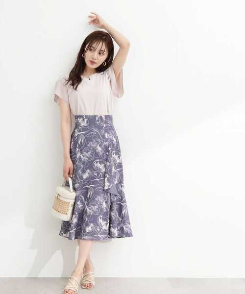 PROPORTION BODY DRESSING（プロポーションボディドレッシング）の「ビックフラワーマーメイドスカート / 1213220605（スカート・レディース・イエロー/ダークグレー/グレー・MEDIUM/SMALL）」の12枚目の写真