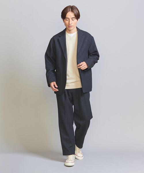 美品✨ユナイテッドアローズ　ヘリンボーン　セットアップ　ネイビーブルー系 美品✨ユナイテッドアローズ ヘリンボーン セットアップ ネイビー