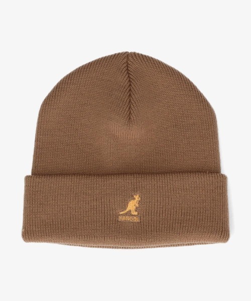 KANGOL（カンゴール）の「KANGOL ACRYLIC CUFF PULL-ON（ニットキャップ/ビーニー・レディース・ライトグレー/ブラック×ブラック/グレー/ブラック/ライトブルー/ブラウン/キャメル/オレンジ/ネイビー/ピンク/ブラック×ゴールド/グリーン/ピンク系/オレンジ系/ライトイエロー/アーミー/グリーン系/ブルー系/ブラウン系・ONE SIZE）」の16枚目の写真